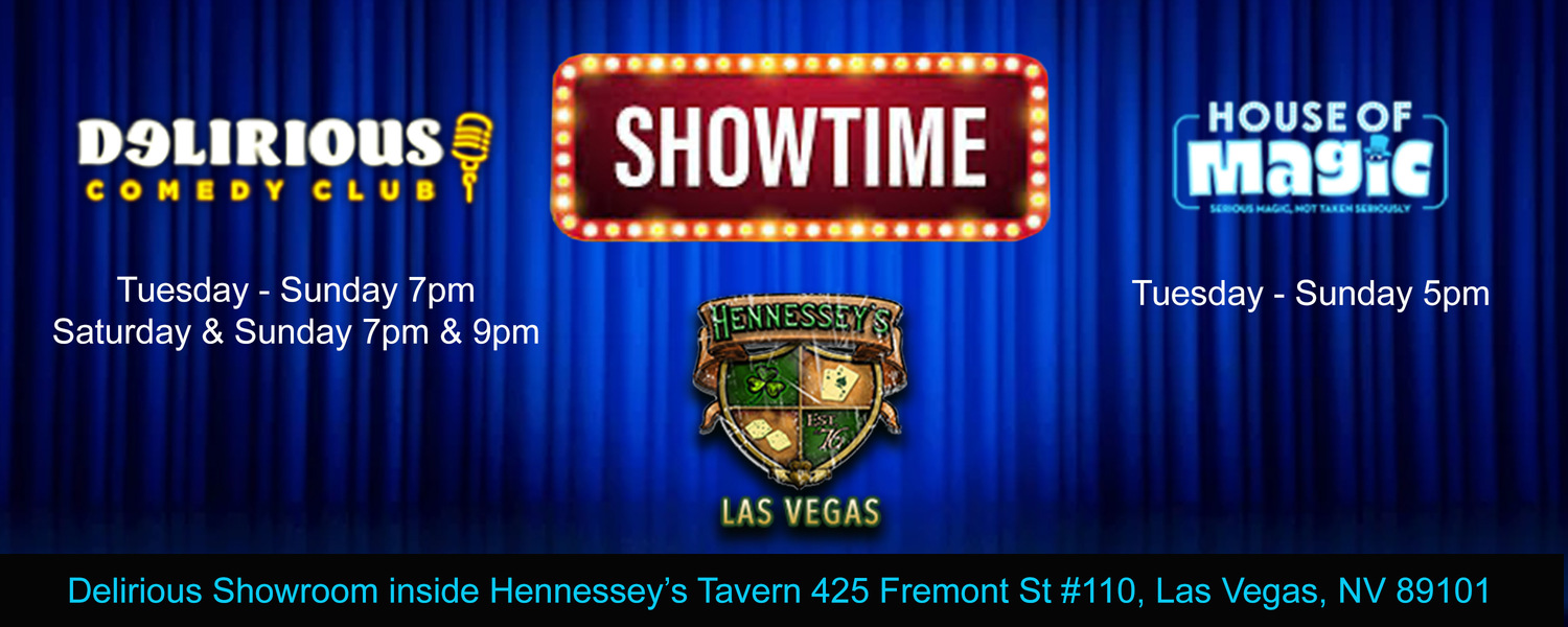 Delirious Comedy Club At Hennessy's Tavern Header