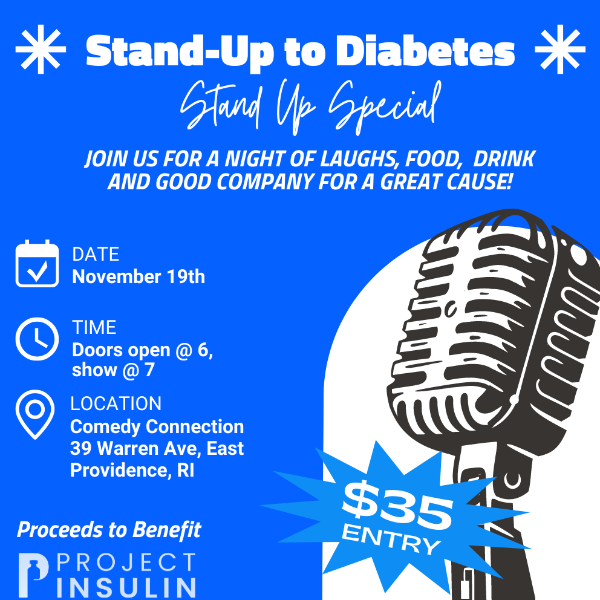 Stand-Up to Diabetes: Comedy Show to Benefit Project Insulin Headshot