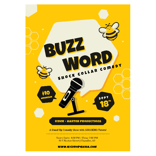 Buzz Word: Shock Collar Comedy Headshot
