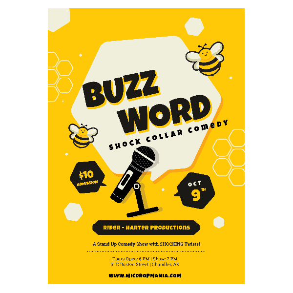Buzz Word: Shock Collar Comedy Headshot