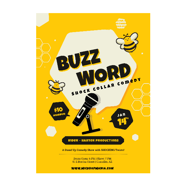 Buzz Word: Shock Collar Comedy Headshot