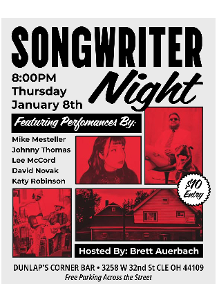 Songwriter Night Hosted By Brett Auerbach Headliner Image