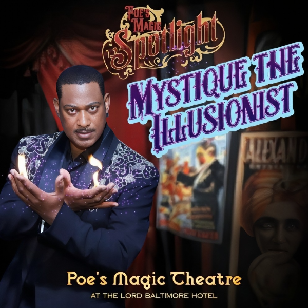 Poe's Magic Spotlight featuring Mystique Headliner Image