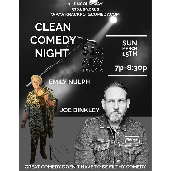 CLEAN COMEDY NIGHT WITH JOE BINKLEY Headliner Image