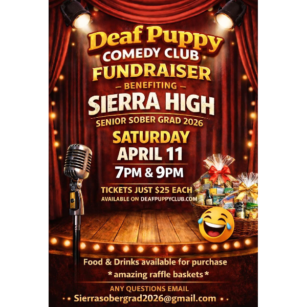 Sierra High Sober Grad Comedy Fundraiser  Headliner Image