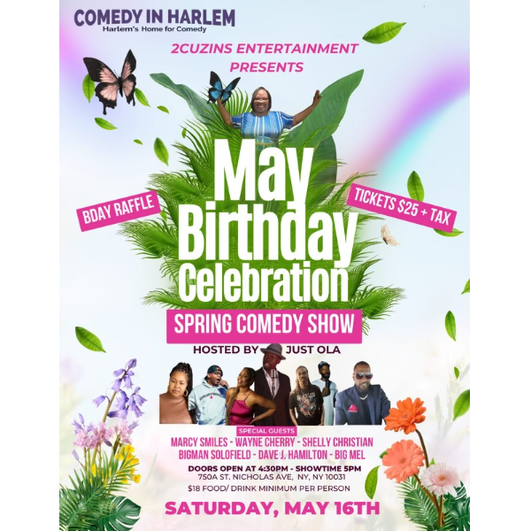 MAY BIRTHDAY CELEBRATION — SPRING COMEDY SHOW Headshot