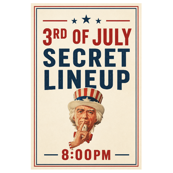 3rd of July Secret Lineup Headshot