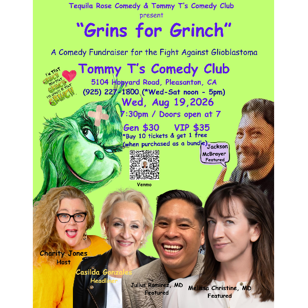 Grins For Grinch: A Comedy Fundraiser for the Fight Against Glioblastoma Headshot