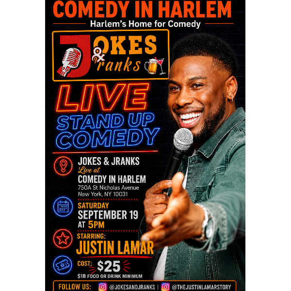 Jokes & Jranks Live at Comedy In Harlem Headshot