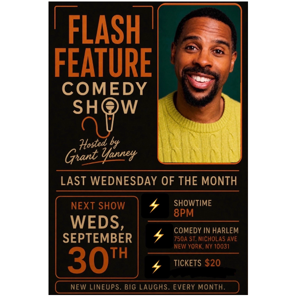 FLASH FEATURE COMEDY SHOW Headshot