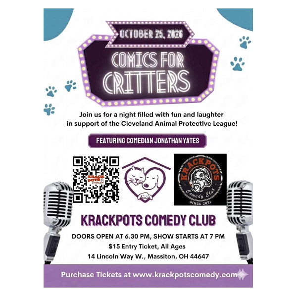 COMEDY FOR CRITTERS WITH THE CLEVELAND ANIMAL PROTECTION LEAGUE Headshot